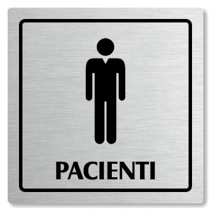 WC muži pacienti, 118x118mm, stříbrná, Arizona